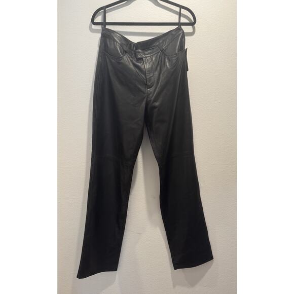I.N.C. International Concepts 100% Leather Pants Women’s Size 10 Lined Sexy Boho - Picture 2 of 10